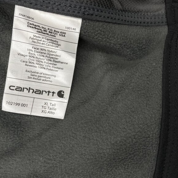 Carhartt Crowley Soft Shell Fleece Lined Rain Defender Jacket Men's XLT XL Tall - Picture 6 of 12